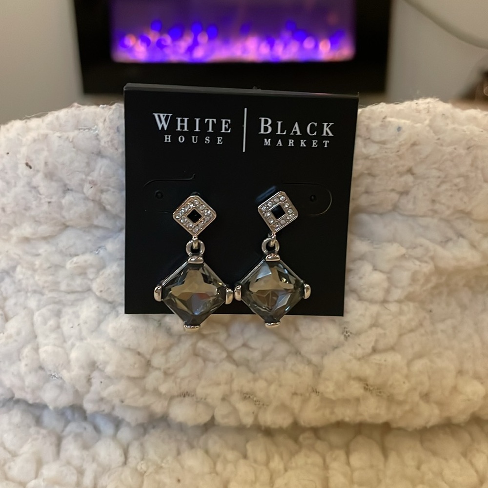 White House Black Market square drop post earrings.
